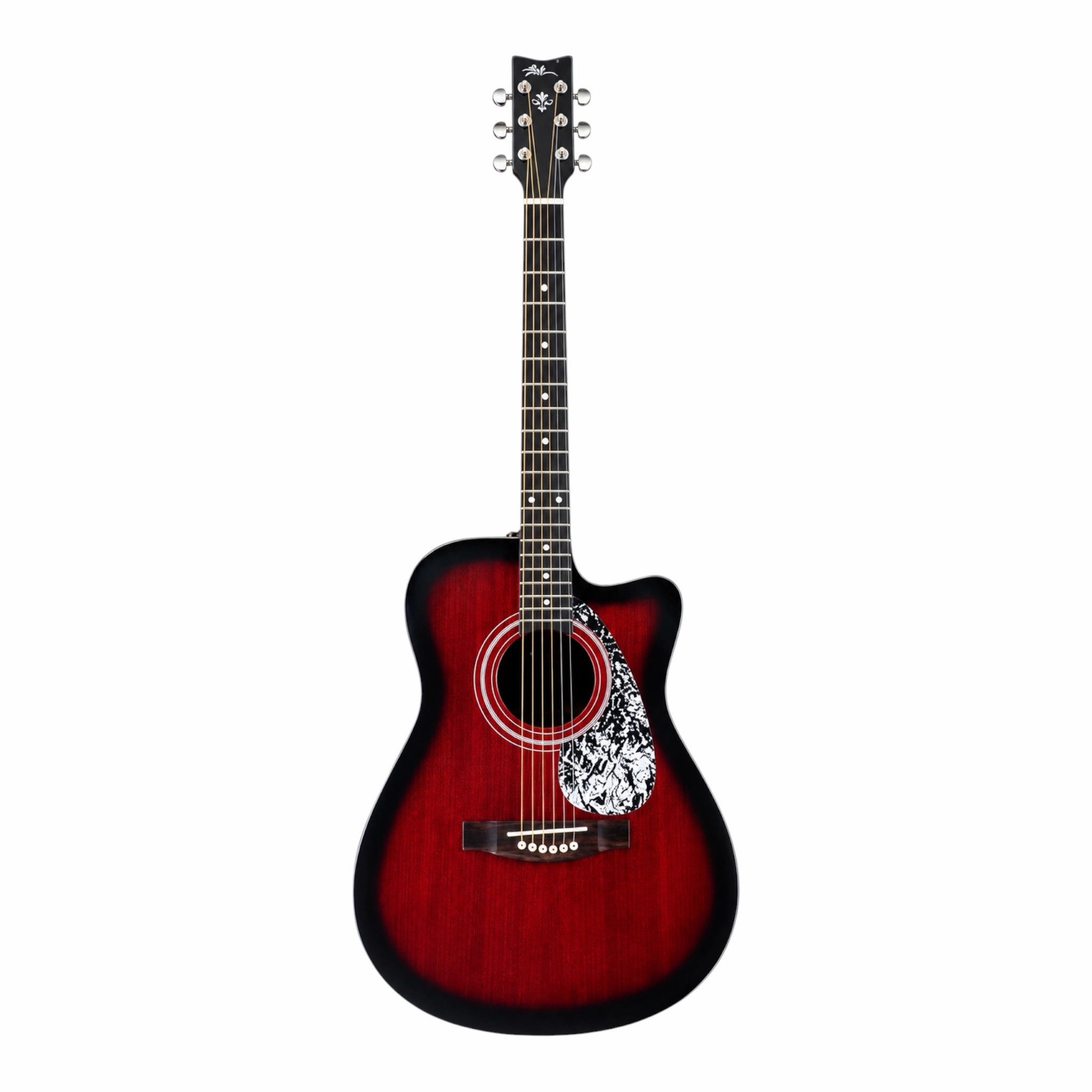 Hobmer 250-RB Export Electro-Acoustic Guitar - Red Black