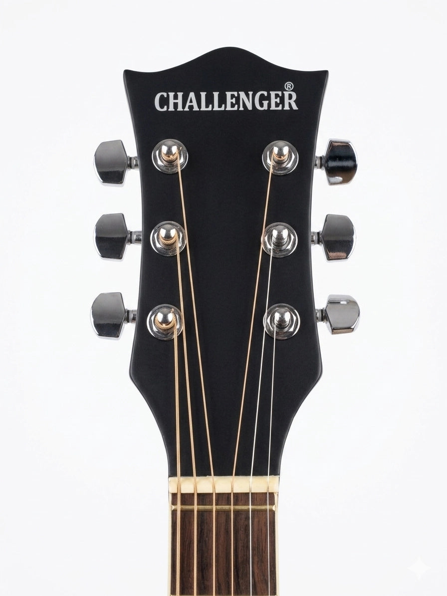 Challenger Apollo-39 Electro-Acoustic Guitar – Midnight Blue Burst Gloss