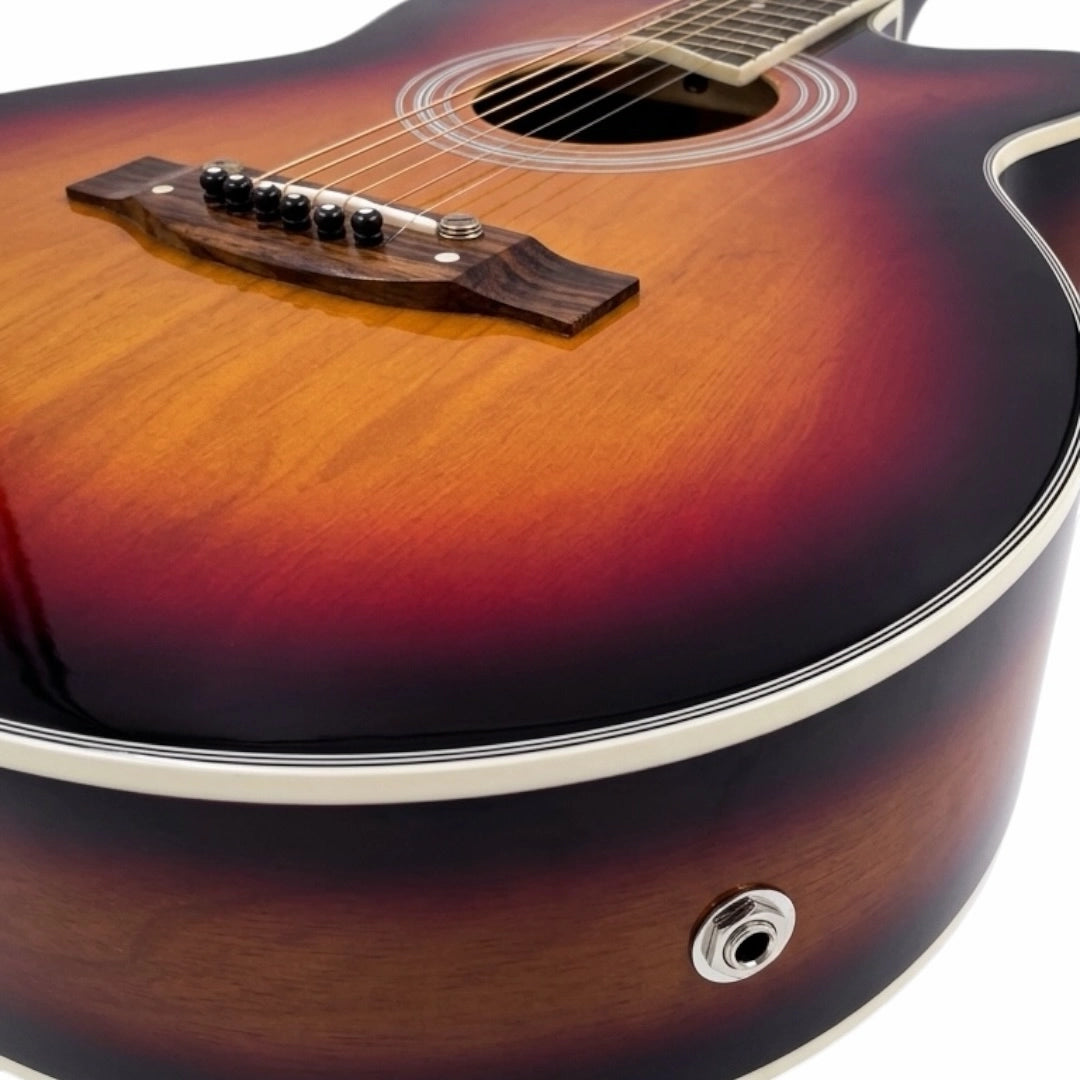 Challenger Apollo-39 Electro-Acoustic Guitar – Vintage Sunburst Gloss