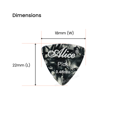 Alice AP-12AL-T Guitar Pick - 0.46 mm (12 pcs)