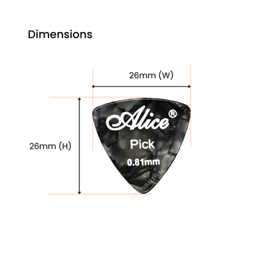 Alice AP-ALT-2 Celluloid Triangle Guitar Picks (2 pcs)