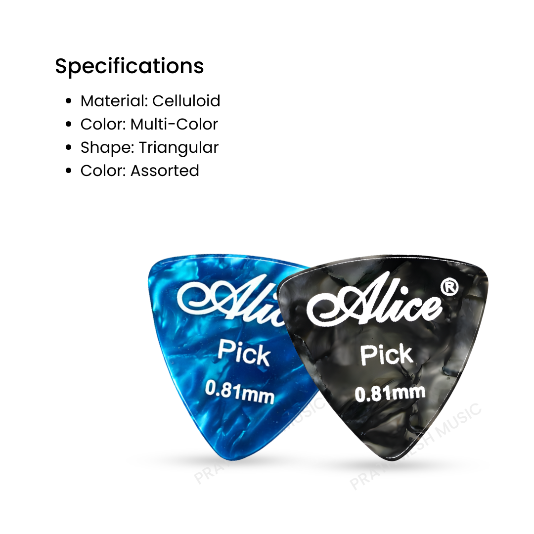 Alice AP-ALT-2 Celluloid Triangle Guitar Picks (2 pcs)