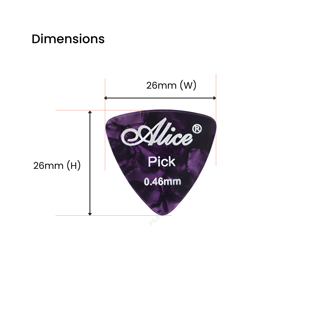 Alice AP-ALT-4 Celluloid Triangle Guitar Picks (4 pcs)
