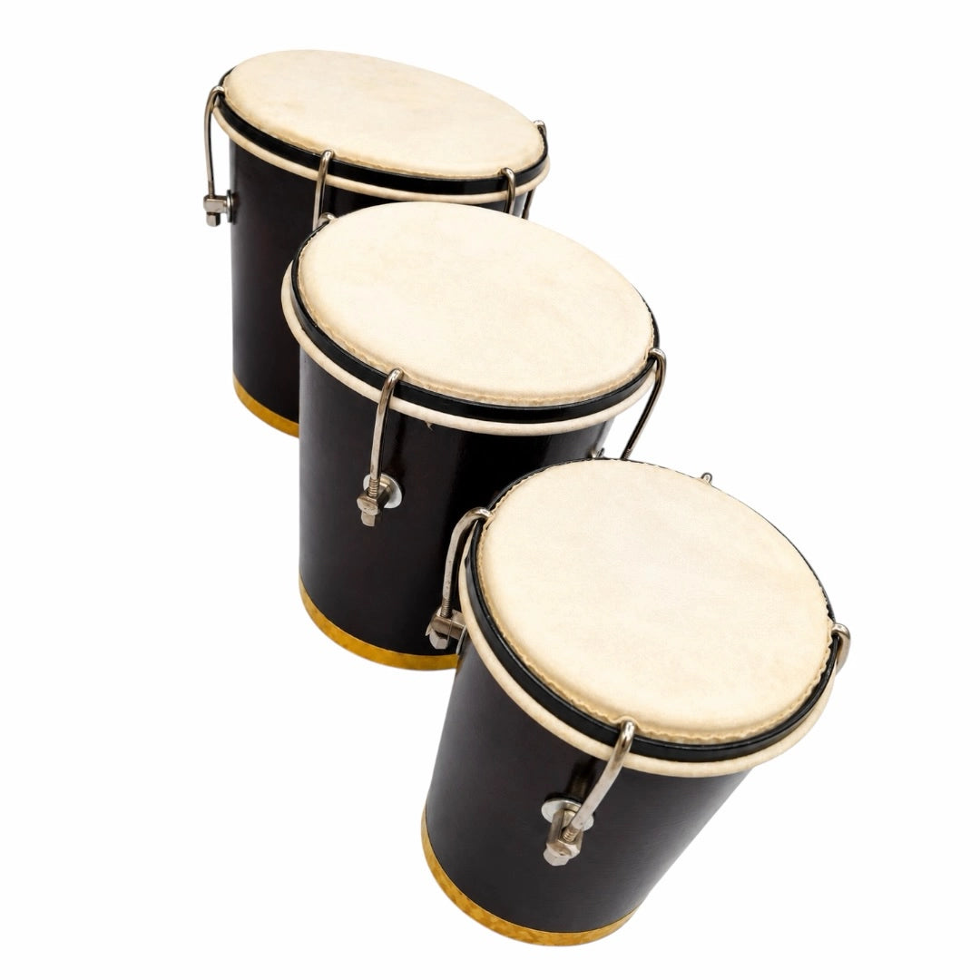 YS Wooden Triple Bongo w/ Stand - 3 Pc