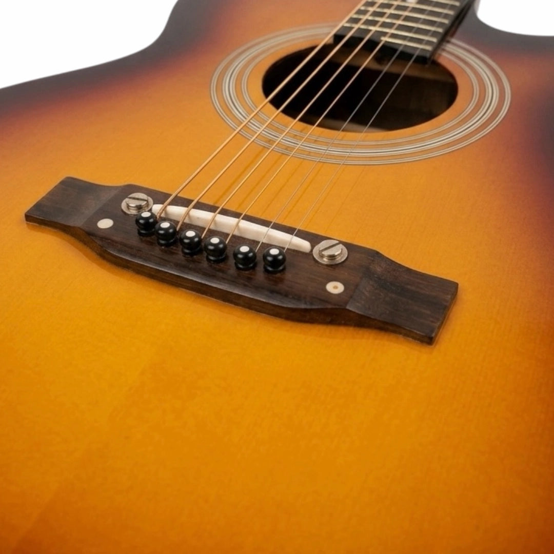 Challenger Apollo-39 Electro-Acoustic Guitar – Tobacco Sunburst Gloss