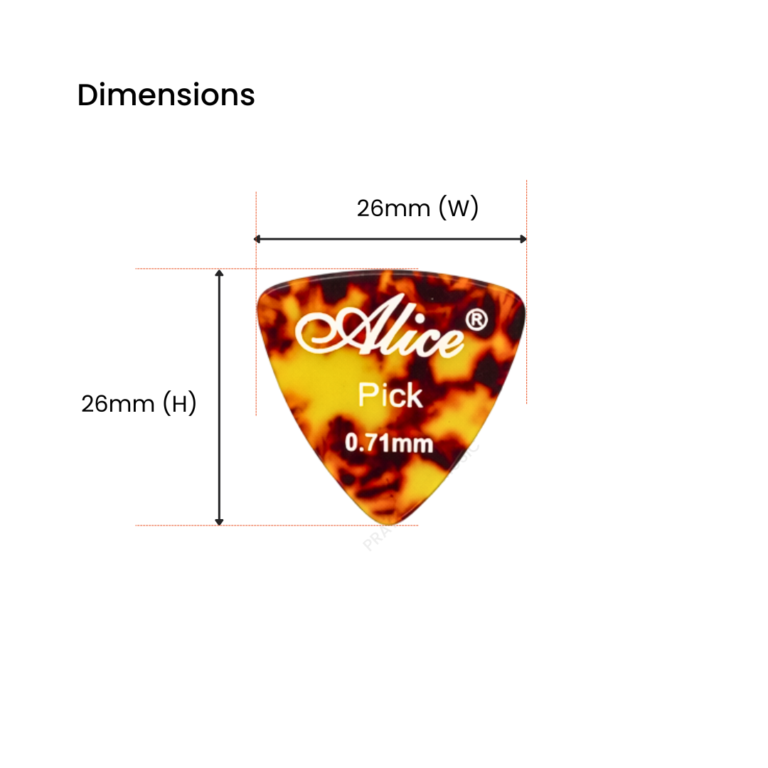 Alice AP-ALT-8 Celluloid Triangle Guitar Picks (8 pcs)