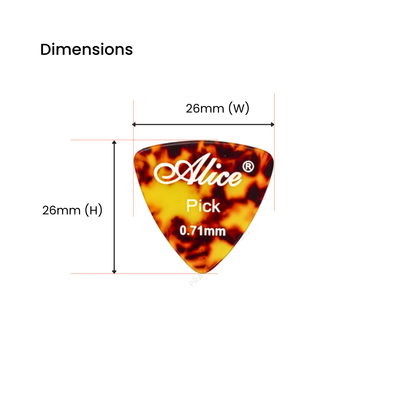 Alice AP-ALT-8 Celluloid Triangle Guitar Picks (8 pcs)