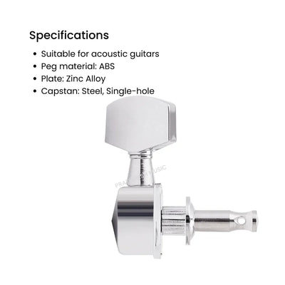Alice AL015P Acoustic Guitar Tuning Machines - 3+3