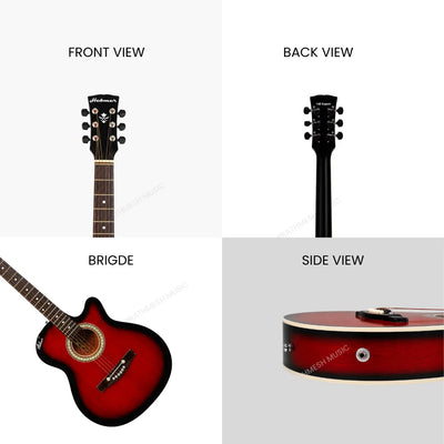 Hobmer 145-RB Export Electro-Acoustic Guitar - Red Black