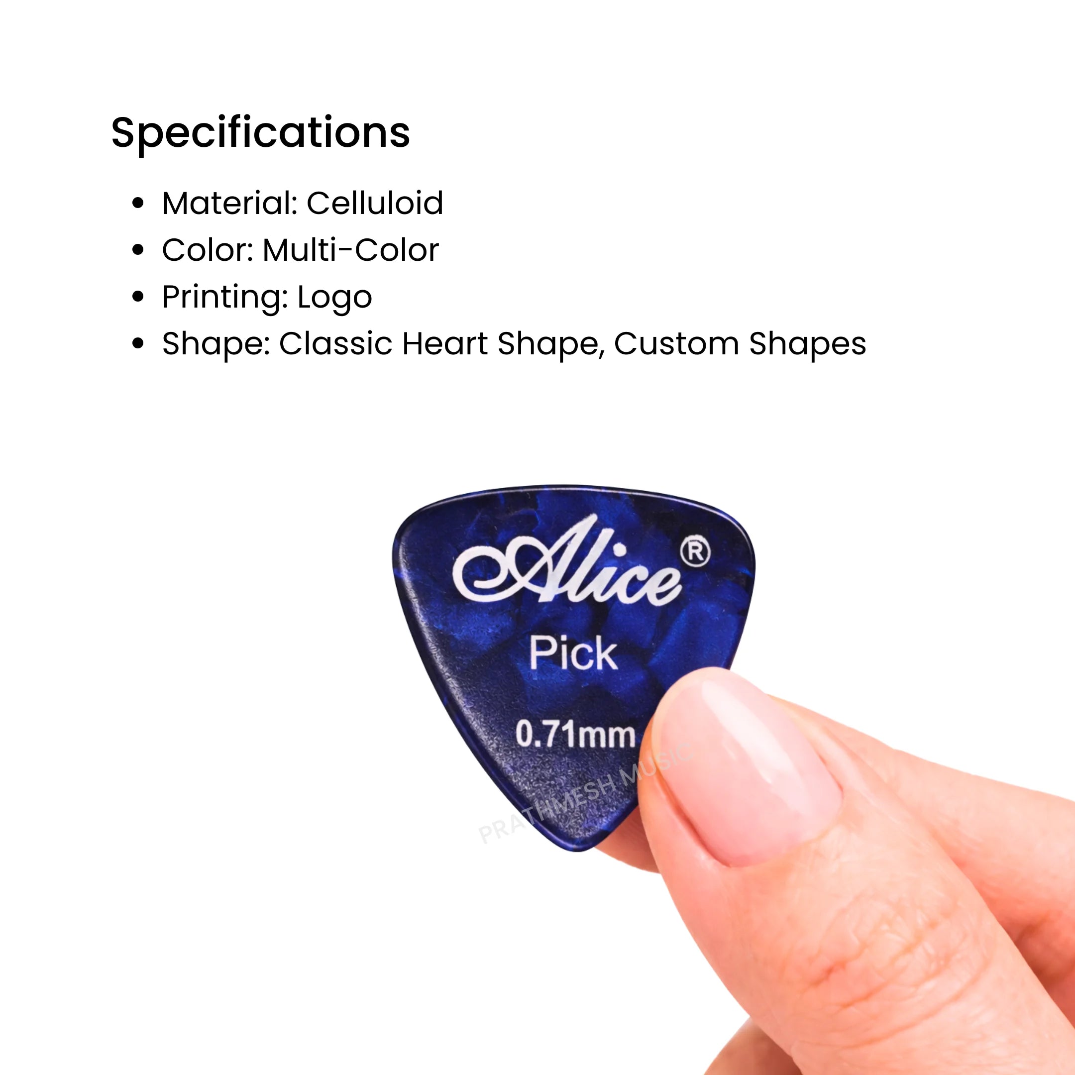 Alice AP-12AL-T Guitar Pick - 0.71 mm (12 pcs)
