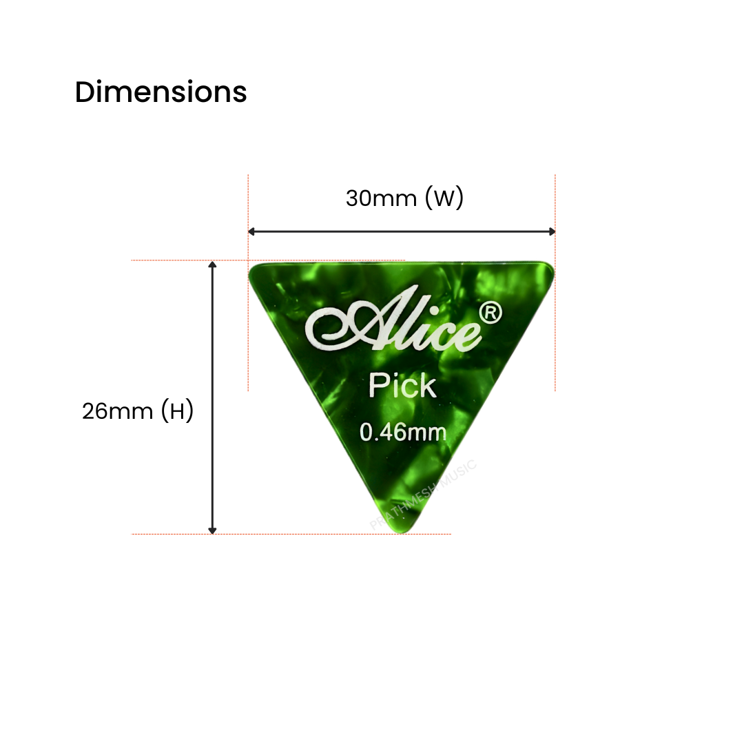 Alice AP-L-2 Celluloid Triangle Guitar Picks (2 pcs)