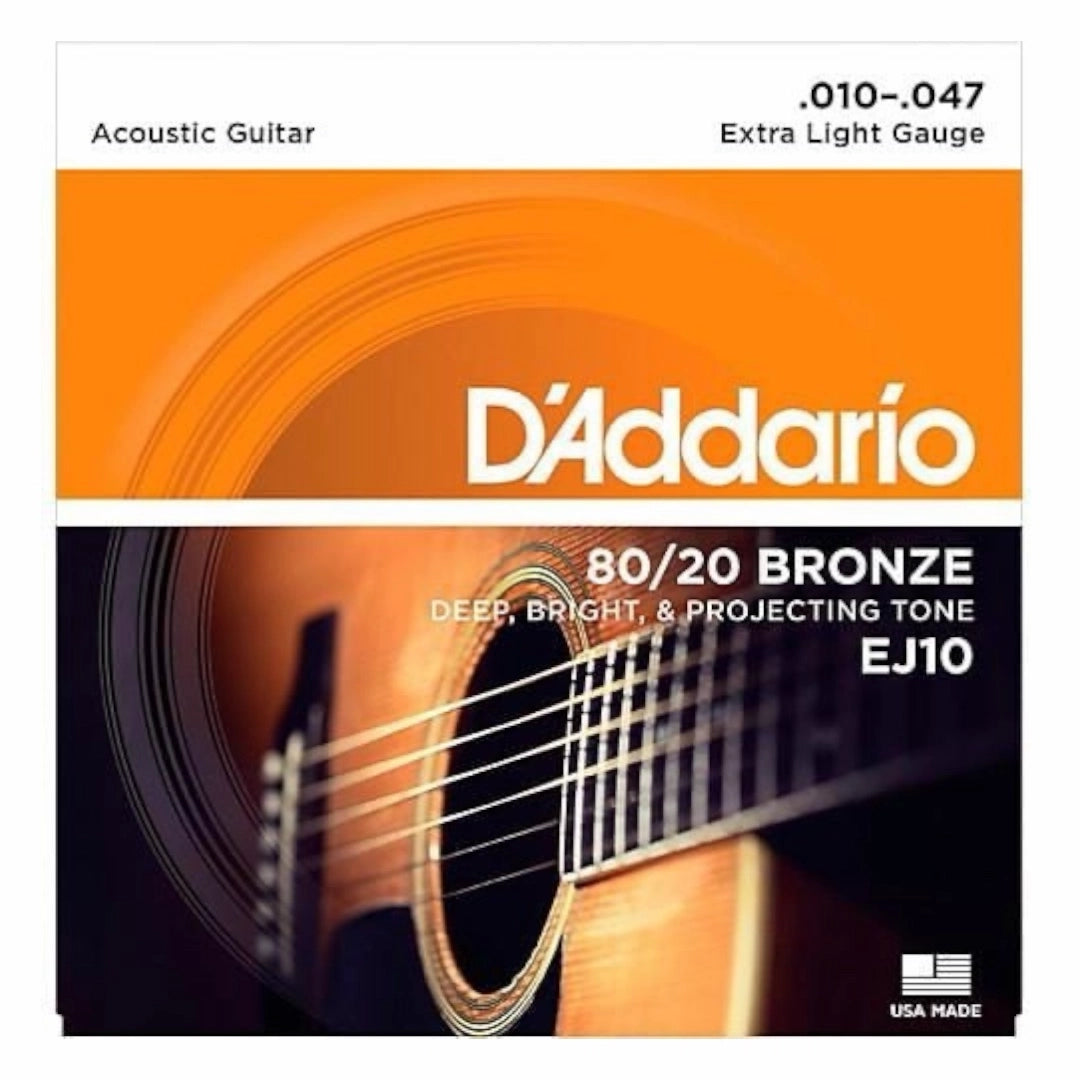 D’Addario EJ15 Phosphor Bronze Extra Light Acoustic Guitar Strings - 10-47