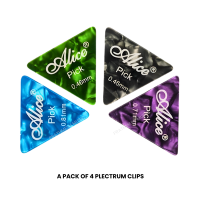 Alice AP-L-4 Celluloid Triangle Guitar Picks (4 pcs)