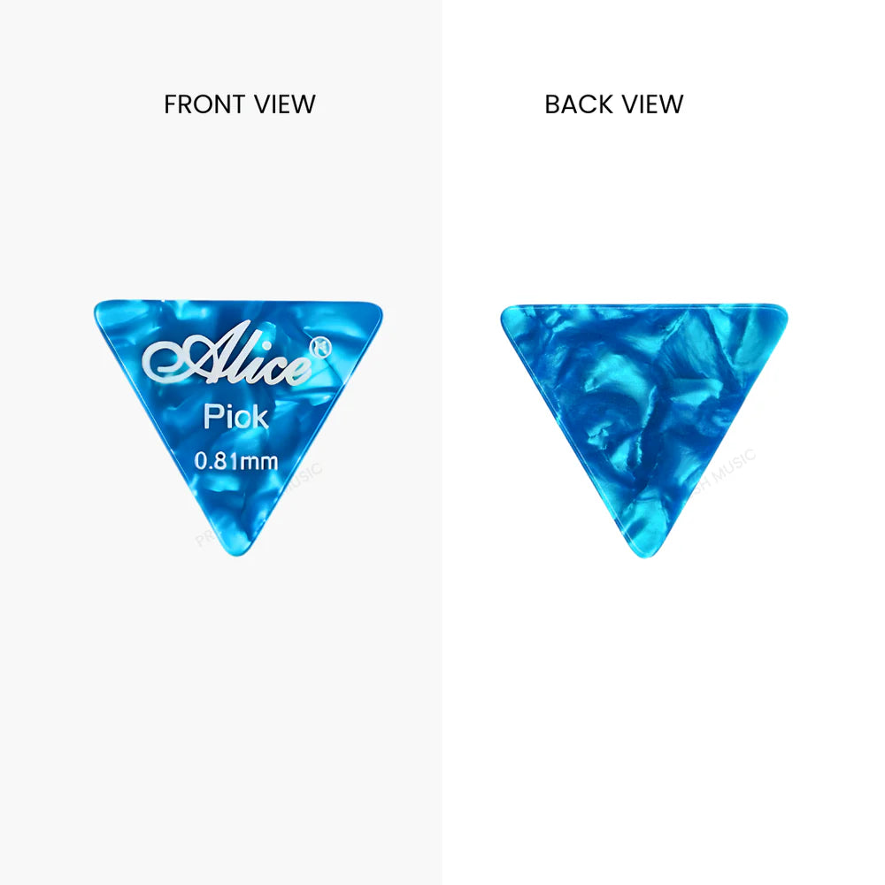 Alice AP-L-8 Celluloid Triangle Guitar Picks (8 pcs)