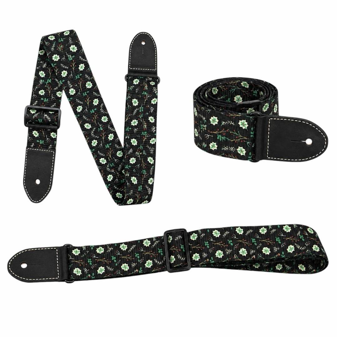 AM Guitar Strap - Christmas Edition Winter Holly