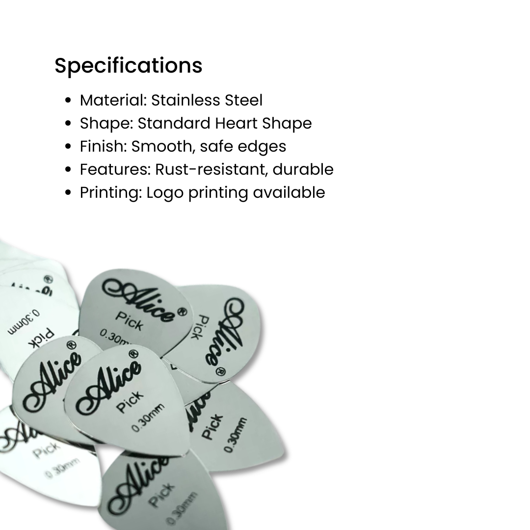 Alice AP-12S Steel Guitar Picks – TGB2 (12 pcs)