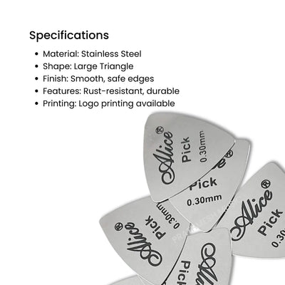 Alice AP-12S Steel Guitar Picks - TGB1 (12 pcs)