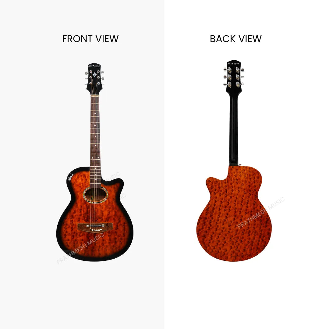Hobmer 175-BR Export Electro-Acoustic Guitar - Brown Burst
