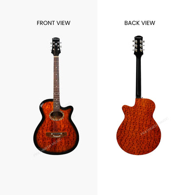 Hobmer 175-BR Export Electro-Acoustic Guitar - Brown Burst