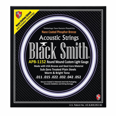Black Smith APB-1152 Nano Phosphor Bronze Acoustic Strings - 11-52