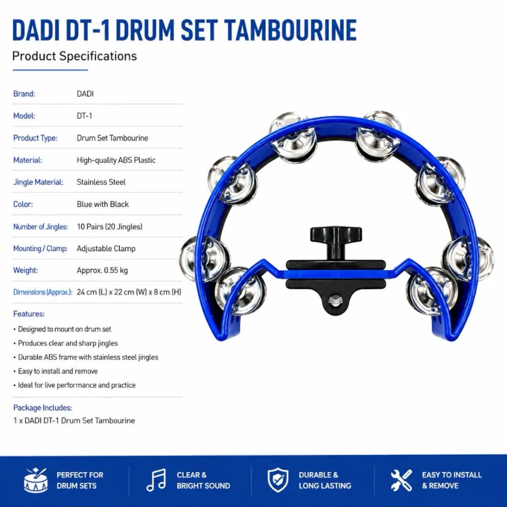 Dadi DT1 Drum Tambourine - Blue