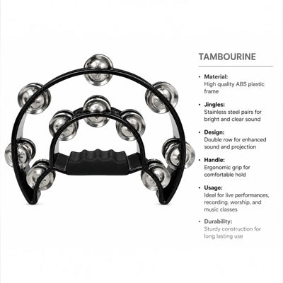 Dadi DT2 Drum Tambourine - Black