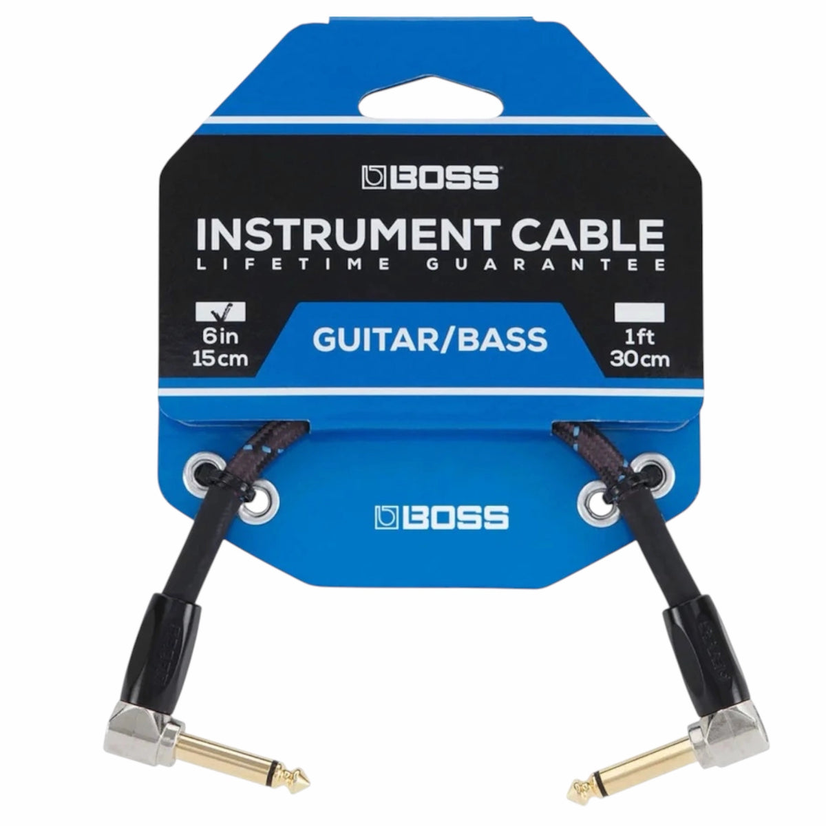 Boss BIC-PC Right Angle to RIght Angle Instrument Cable - 6 inch
