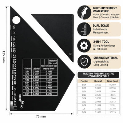 BN Guitar Fret Rocker - Fret Leveling Tool