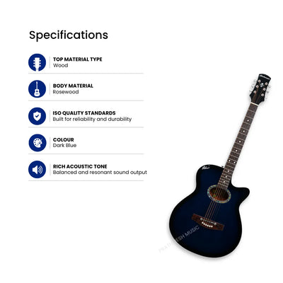 Hobmer 175-DB Export Electro-Acoustic Guitar - Dark Blue