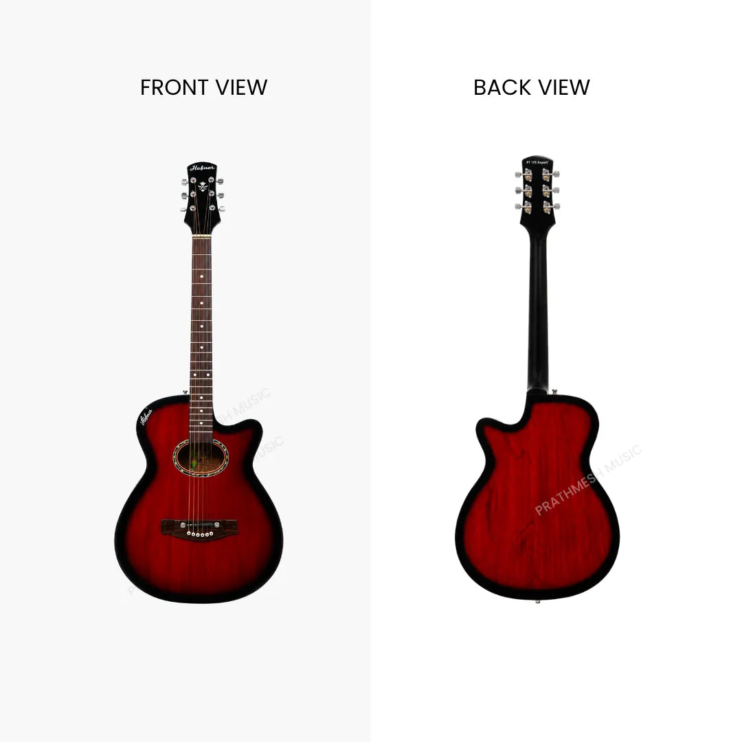 Hobmer 175-RB Export Electro-Acoustic Guitar - Red Black
