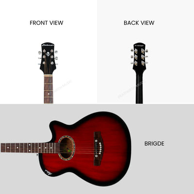 Hobmer 175-RB Export Electro-Acoustic Guitar - Red Black
