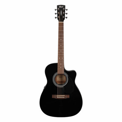Cort AF500CE-BKS Electro-Acoustic Guitar - Black Satin