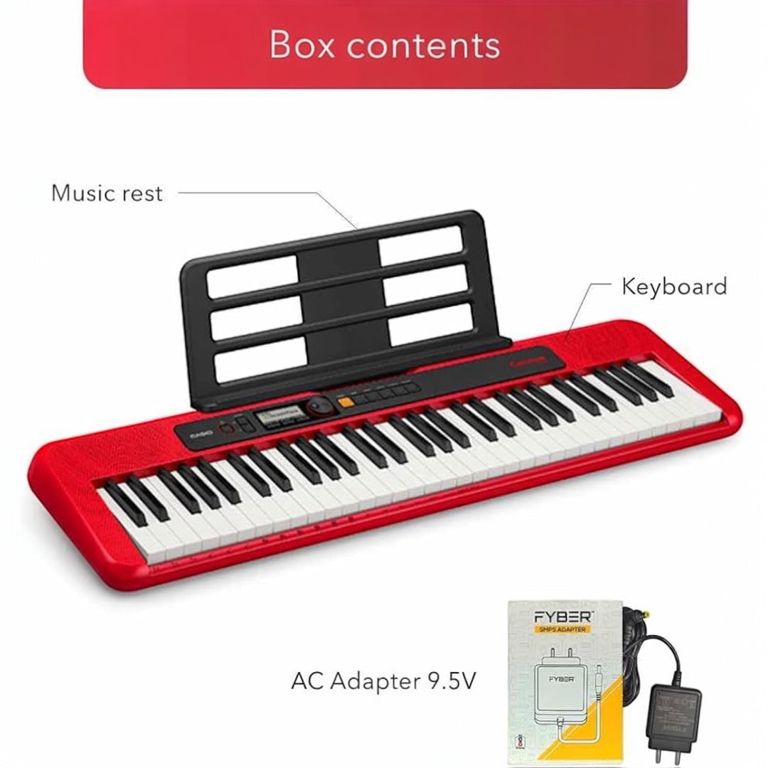 Casio CTS200RD 61-Key Portable Keyboard - Red