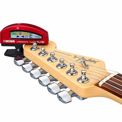 Boss TU-10-RD Clip-On Chromatic Tuner - Red