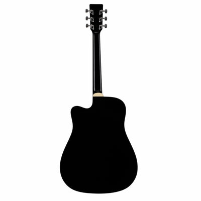 Pluto HW41CL-201-BK Cutaway Acoustic Guitar - Black