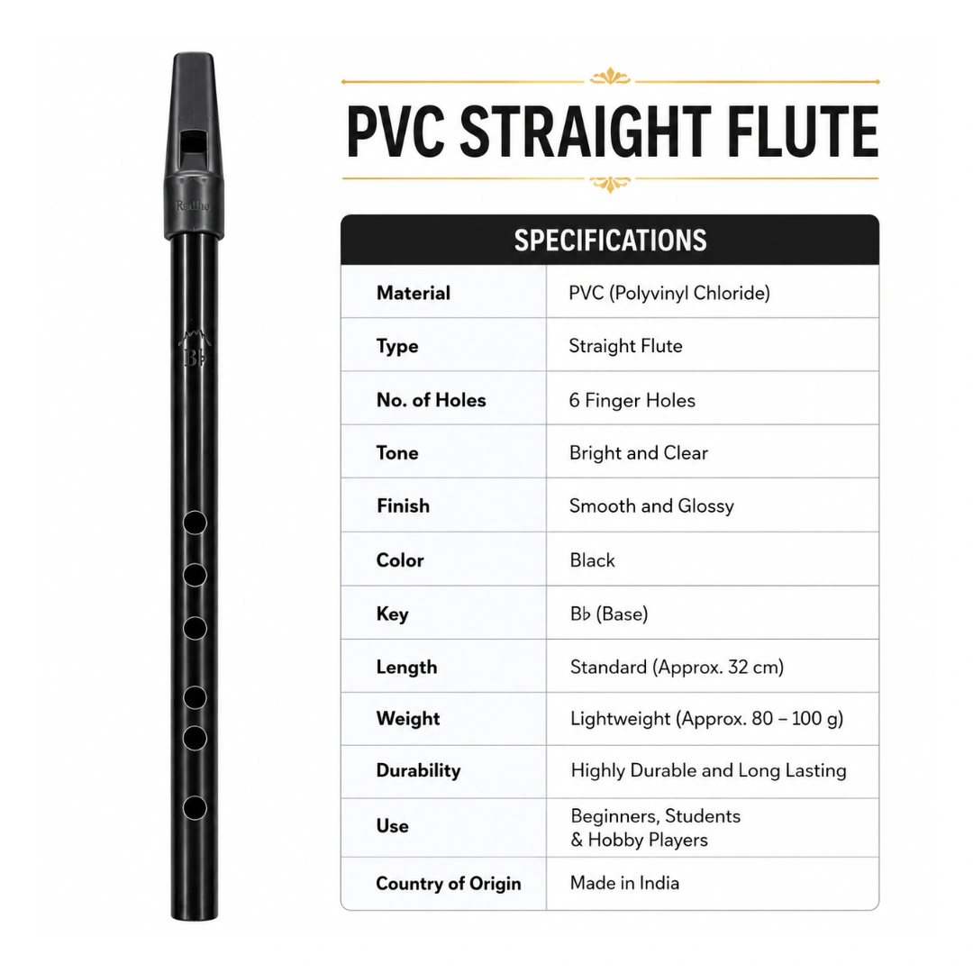Radhe Straight PVC Fiber Flute