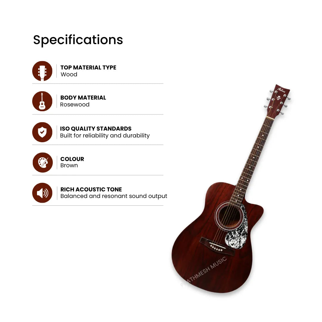 Hobmer 250-BR Export Electro-Acoustic Guitar - Brown