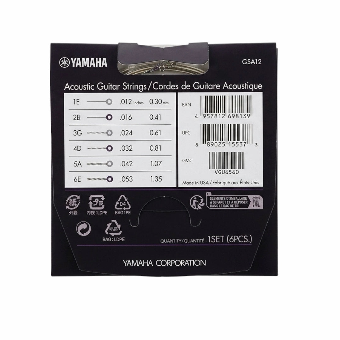 Yamaha GSA12 Acoustic Guitar Strings - .010-.052
