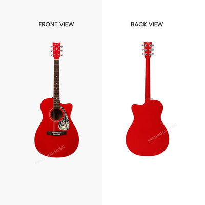 Hobmer 250-CR Export Electro-Acoustic Guitar - Cherry Red