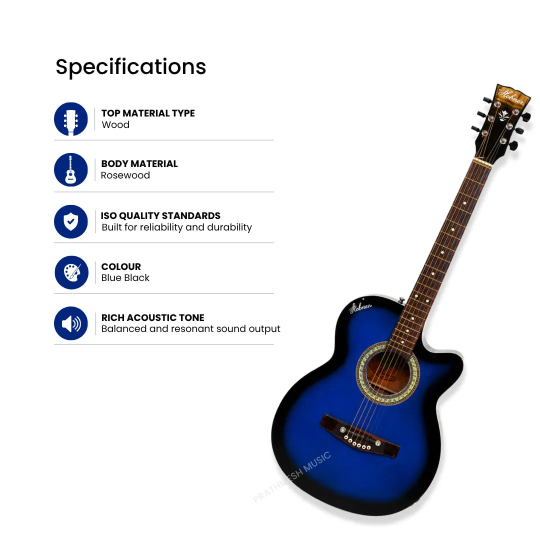 Hobmer 145-BB Export Electro-Acoustic Guitar - Blue Black
