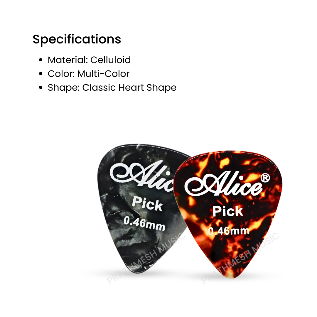 Alice APA-6 Celluloid Guitar Picks (6 pcs)
