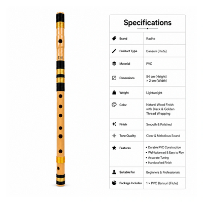 Radhe  PVC Side D# Middle Flute