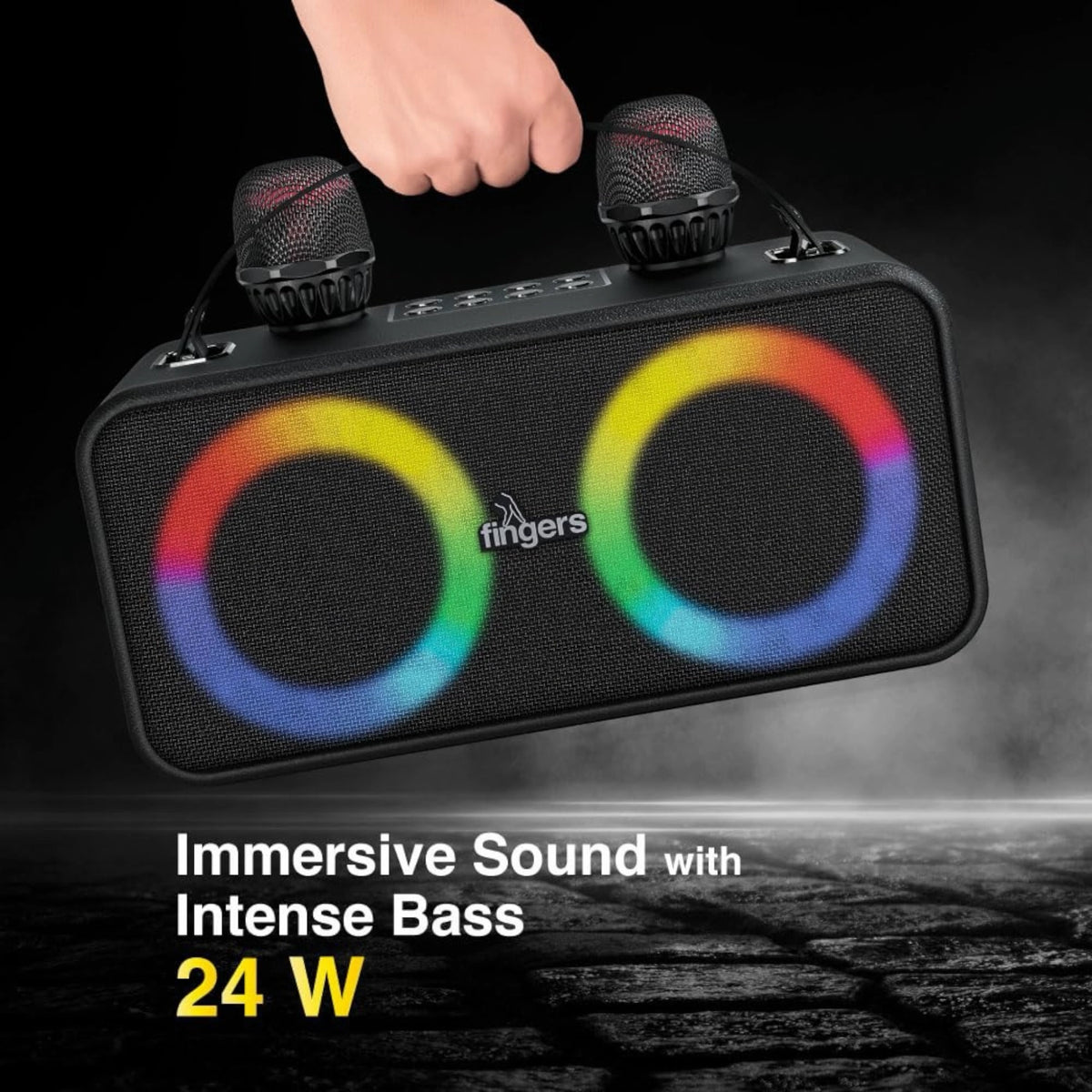 Fingers 2Mic Portable Speaker