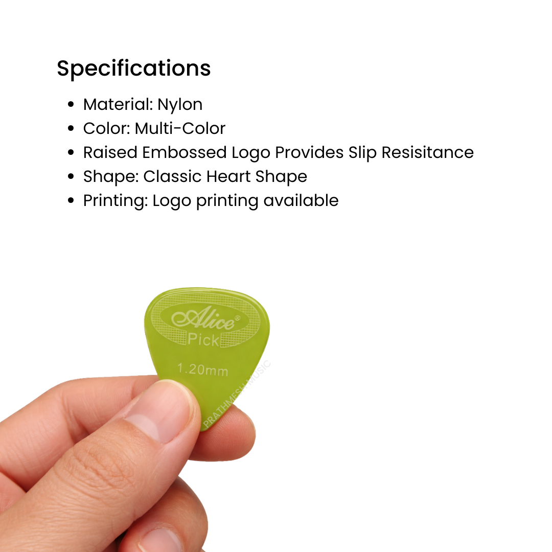 Alice AP-12G Nylon Guitar Picks – 1.20 mm (12 pcs)