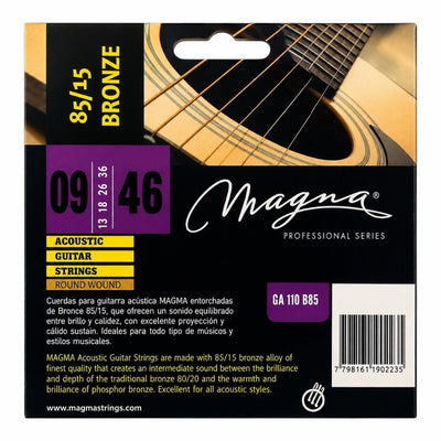 Magma GA110 B85 0.9 Gauge Acoustic Guitar Strings