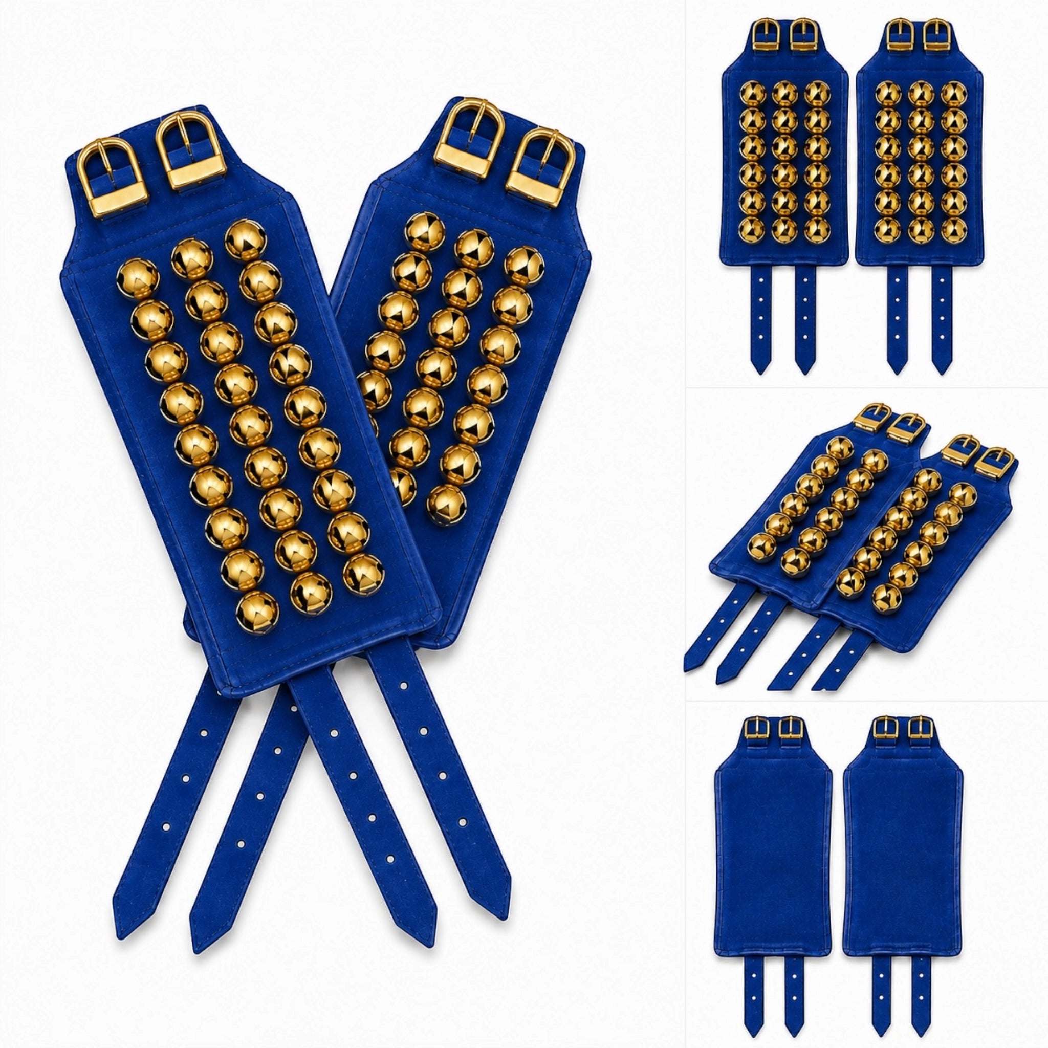 SK Machine Velvet 3-Line Ghungroo - Blue