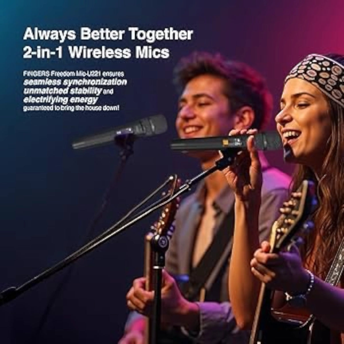 Fingers Freedom Mic-U221 2-in-1 Microphone - 2-Pack