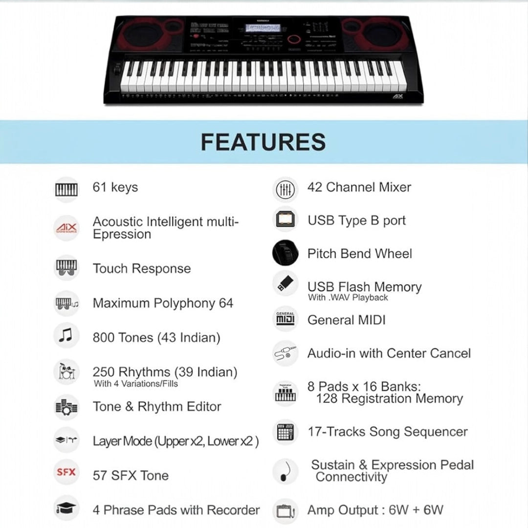 Casio CTX8000IN 61-Key Portable Keyboard