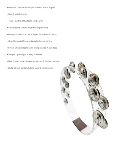 KL Acrylic Tambourine 8"