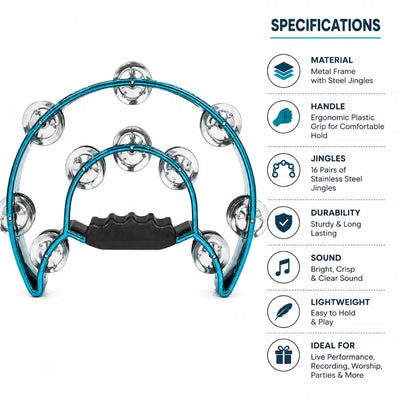 Dadi MT1C Hand Tambourine - Blue